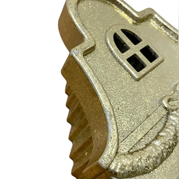 Wondershop Metallic Gold House Christmas Village Building - Set of 2 - Picture 6 of 9